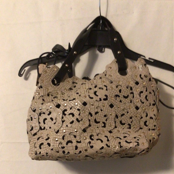 ALESSIA MASSIMO CUT OUT PATCH WITH METAL STUD ACCENTS - Picture 3 of 9